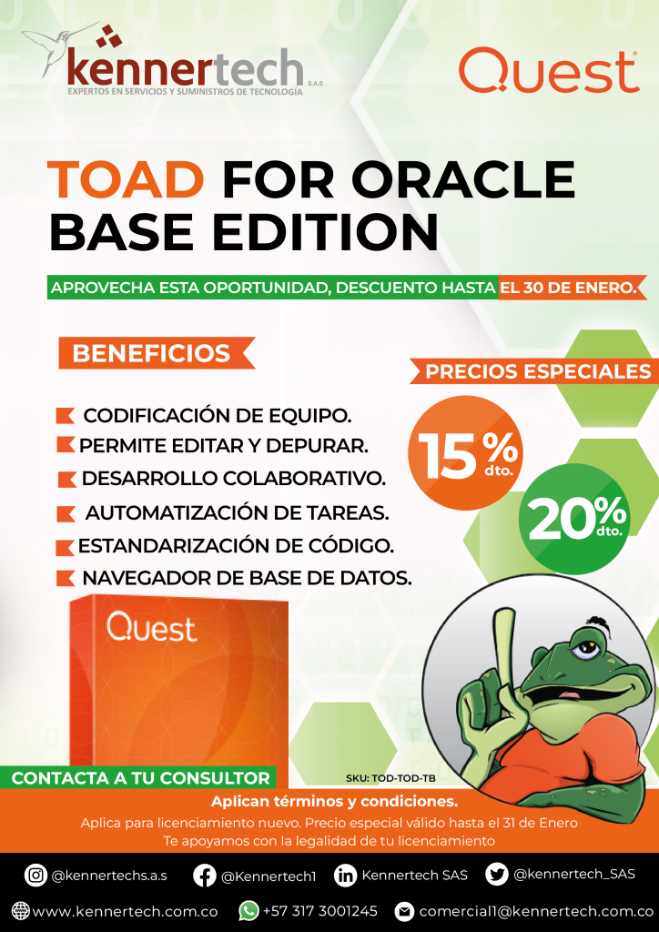 ¿Por qué escoger Toad for Oracle Base Edition? 🐸
