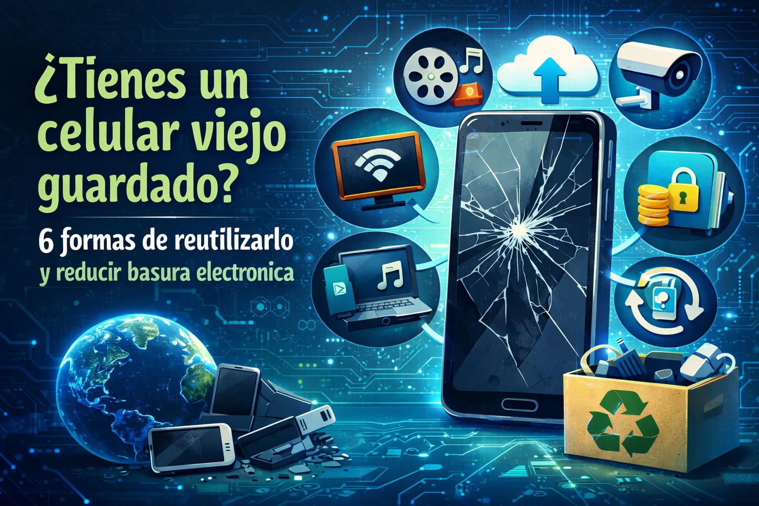En este momento estás viendo ¿Tiene un celular viejo guardado? 6 formas inteligentes de reutilizarlo y reducir la basura electrónica